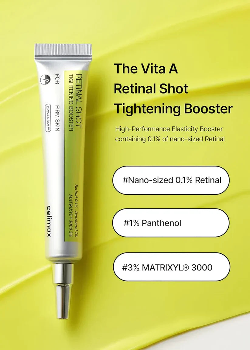 Celimax The Vita-A Retinal Shot Tightening Booster 15ml + serum (Korean stock) 1 review pack of 2