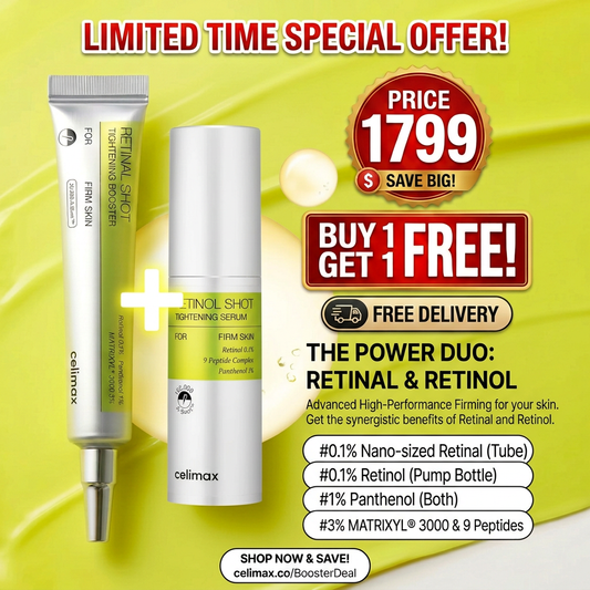 Celimax The Vita-A Retinal Shot Tightening Booster 15ml + serum (Korean stock)  1 review pack of 2
