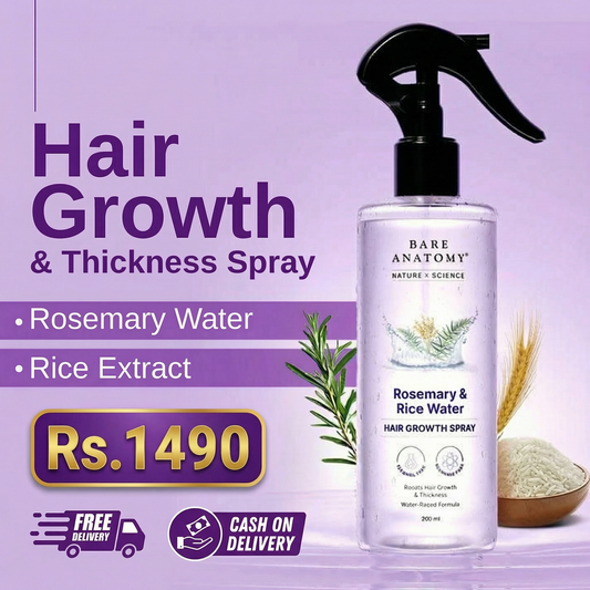 Rosemary & Rice Water Spray For Natural Hair Growth & Hair Thickness